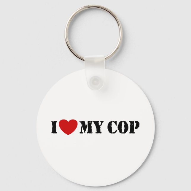 Chaveiro Eu Amo O Meu Policial (Frente)