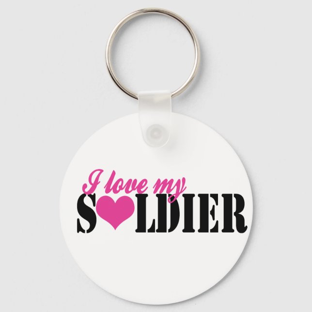 Chaveiro Eu amo o meu Soldier (Frente)