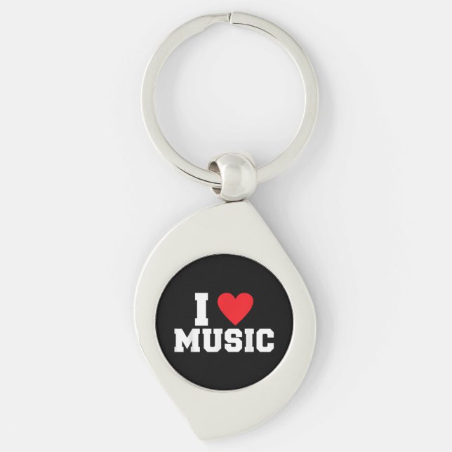 Chaveiro Eu amo o Music Lover (Frente)