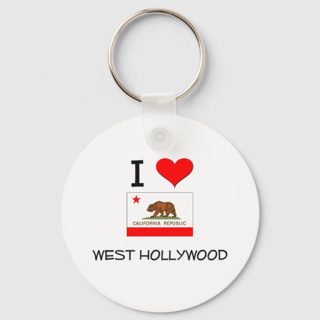 Chaveiro Eu amo o OCIDENTE HOLLYWOOD California (Frente)