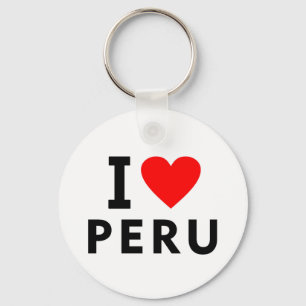 Chaveiro Eu amo o Peru como turismo de viagem cardíaca