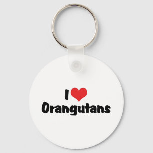 Chaveiro Eu Amo Orangotangos do Coração