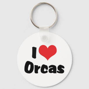 Chaveiro Eu Amo Orcas Coração - Amante de Baleias Assassina