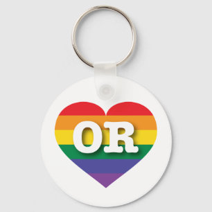 Chaveiro Eu amo Oregon Orgulho gay