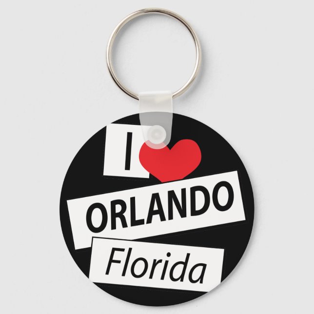 Chaveiro Eu Amo Orlando Florida (Frente)