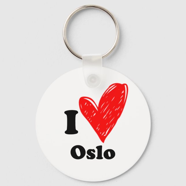 Chaveiro Eu amo Oslo (Frente)
