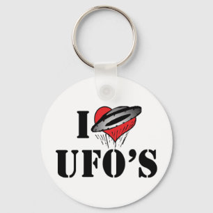 Chaveiro Eu Amo Óvnis do Coração - Amante Alien da Área 51