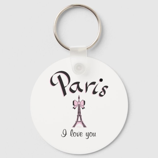 Chaveiro Eu amo Paris (Frente)