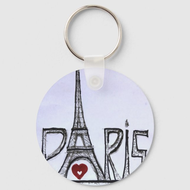 Chaveiro Eu amo Paris (Frente)