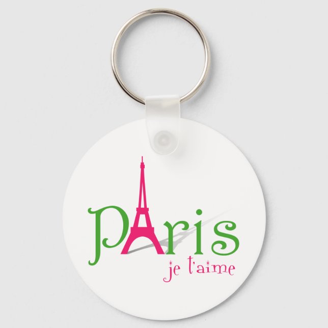 Chaveiro Eu amo Paris (Frente)