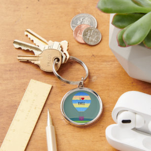 Chaveiro Eu Amo Paris, Balão de Ar Quente