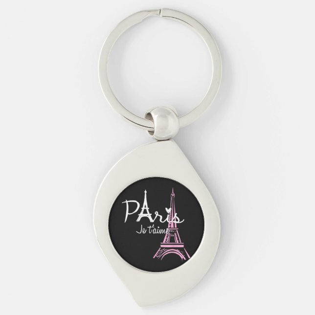 Chaveiro Eu Amo Paris Eiffel Torre França Souvenir Francês (Frente)