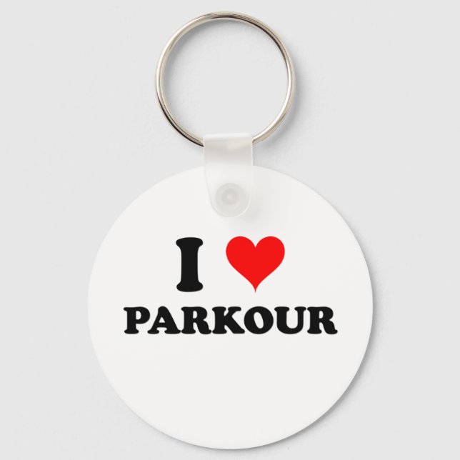 Chaveiro Eu Amo Parkour (Frente)