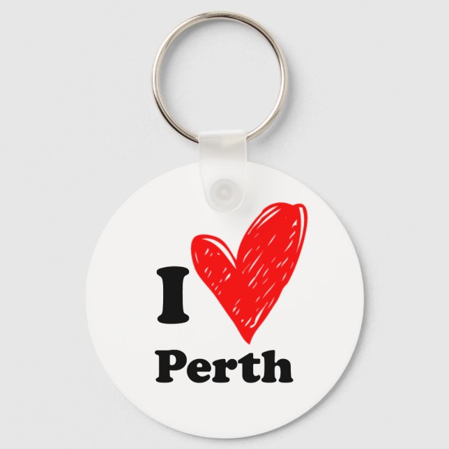 Chaveiro Eu Amo Perth (Frente)