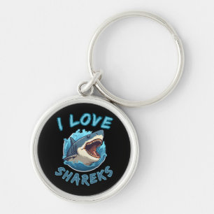 Chaveiro Eu Amo Pescador de Tubarões