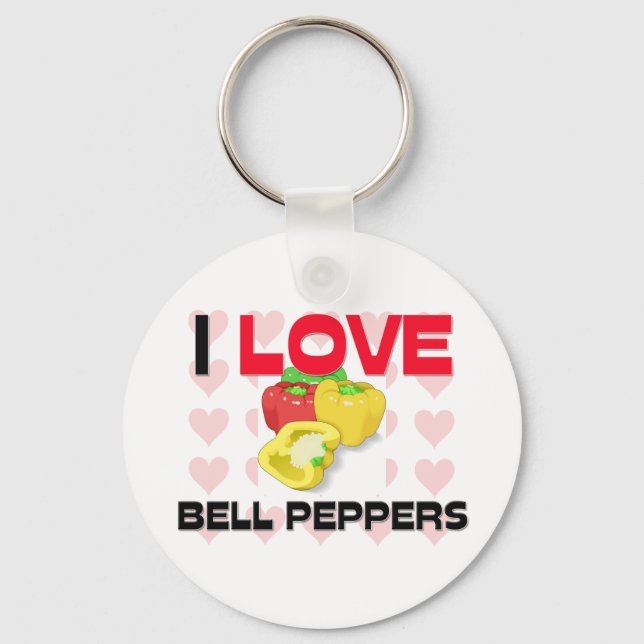 Chaveiro Eu Amo Pimentões De Bell (Frente)