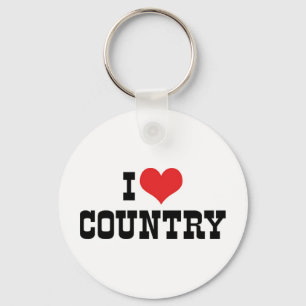 Chaveiro Eu Amo Pingente de Country
