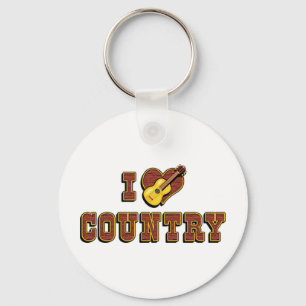 Chaveiro Eu Amo Pingente de Country