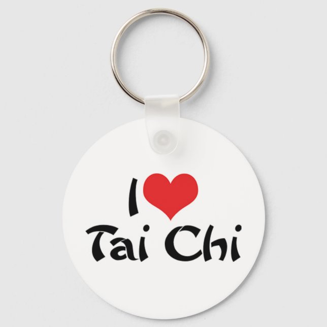 Chaveiro Eu Amo Pingente de Tai Chi (Frente)