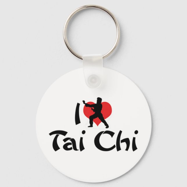 Chaveiro Eu Amo Pingente de Tai Chi (Frente)