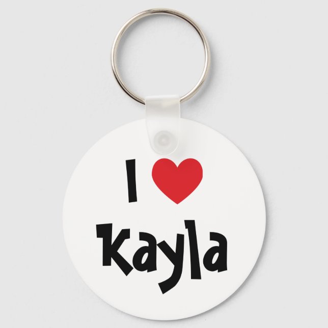 Chaveiro Eu Amo Pingente Kayla (Frente)