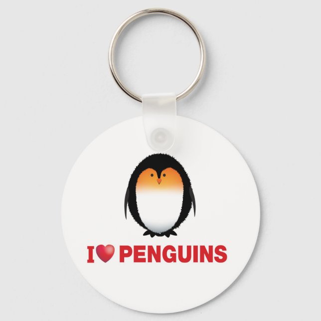 Chaveiro eu amo pinguins (Frente)