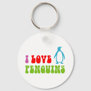 Chaveiro Eu Amo Pinguins