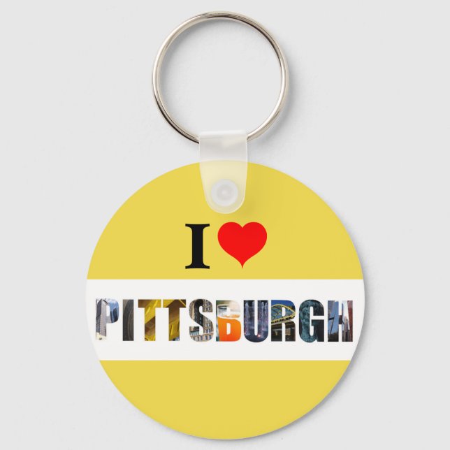 Chaveiro Eu Amo Pittsburgh (Frente)