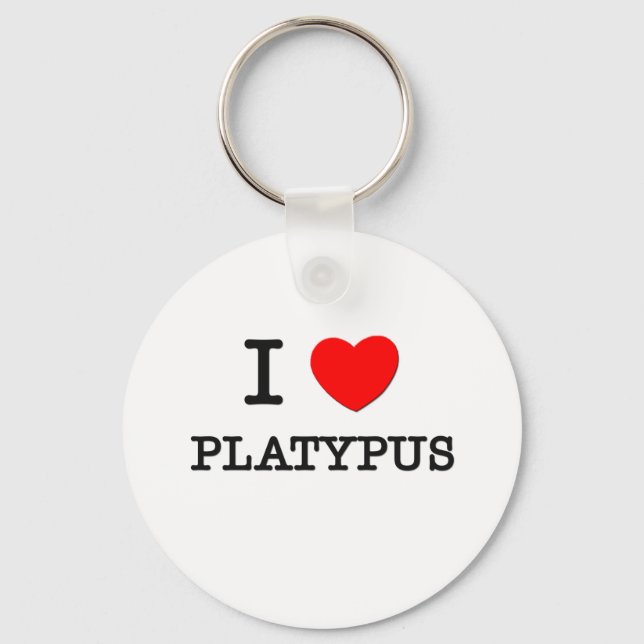 Chaveiro Eu Amo Platypus (Frente)