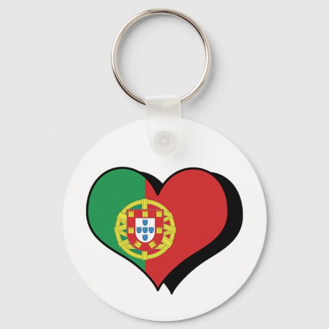 Chaveiro Eu Amo Portugal Pingente de Chave (Frente)
