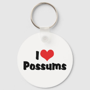Chaveiro Eu Amo Possums Coração