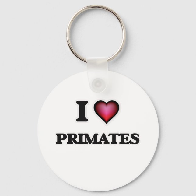 Chaveiro Eu Amo Primatas (Frente)