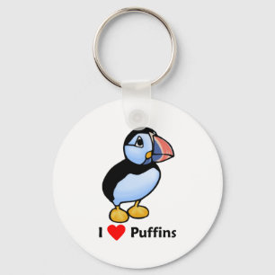 Chaveiro Eu amo Puffins