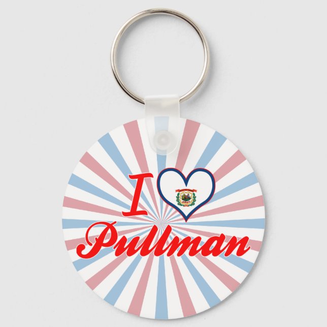 Chaveiro Eu amo Pullman, West Virginia (Frente)
