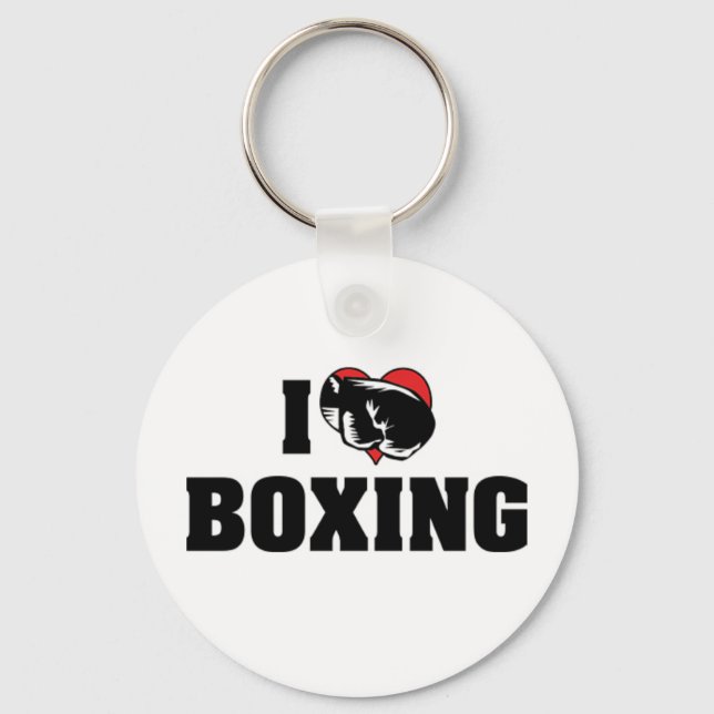 Chaveiro Eu Amo Pulseira de Boxe (Frente)