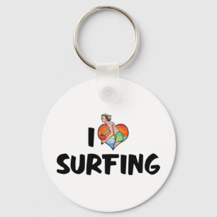 Chaveiro Eu Amo Pulseira de Surf