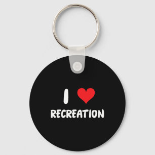 Chaveiro Eu Amo Recreação - Coração Atividades Esportivas a
