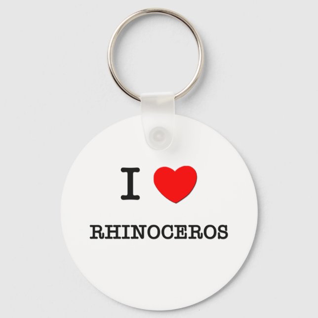 Chaveiro Eu Amo RHINOCEROS (Frente)
