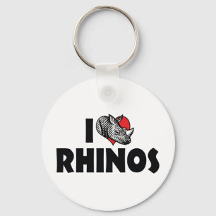 Chaveiro Eu Amo Rinocerontes Coração - Amante de Rinoceront