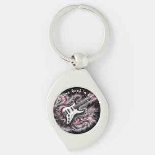 Chaveiro Eu Amo Rock N Roll Guitarra Elétrica Personalizada