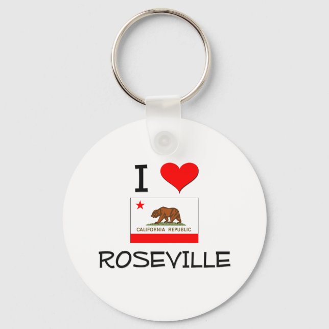 Chaveiro Eu amo ROSEVILLE California (Frente)