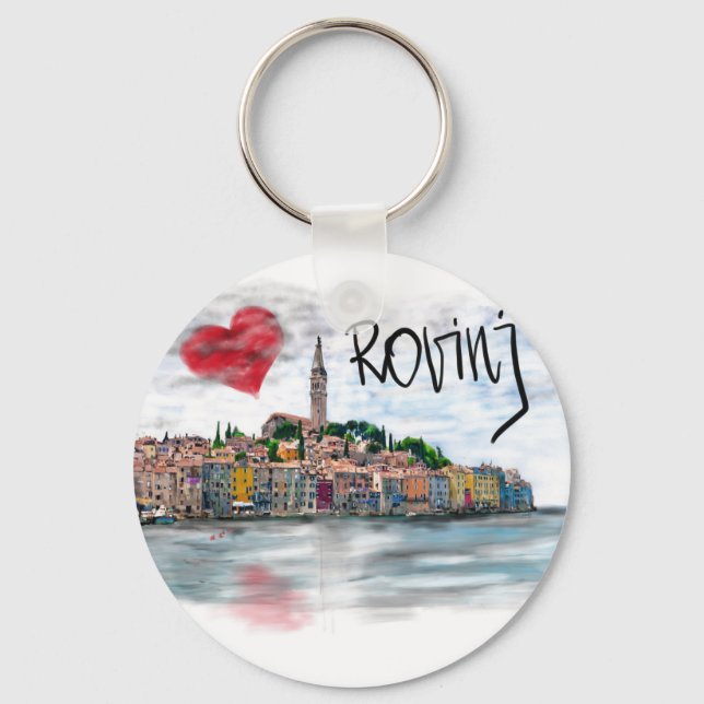 Chaveiro Eu amo Rovinj (Frente)