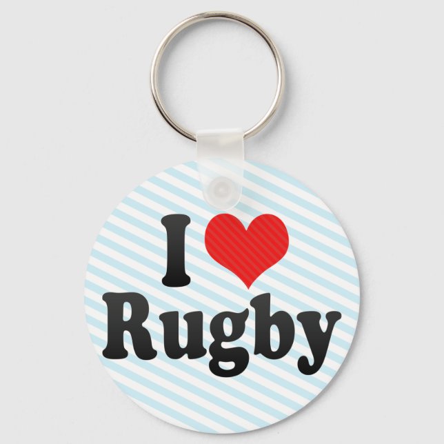 Chaveiro Eu Amo Rugby (Frente)