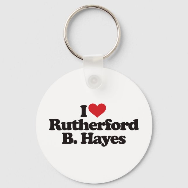 Chaveiro Eu Amo Rutherford B Hayes (Frente)