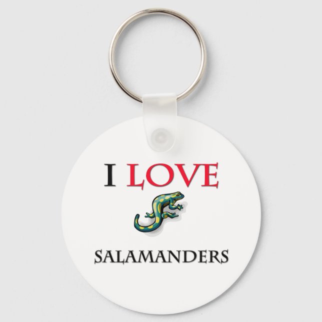 Chaveiro Eu Amo Salamanders (Frente)