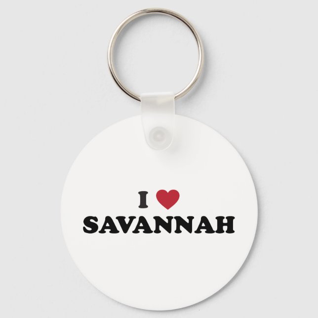 Chaveiro Eu Amo Savannah Georgia (Frente)