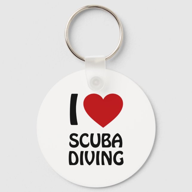 Chaveiro Eu amo Scuba Diving (Frente)