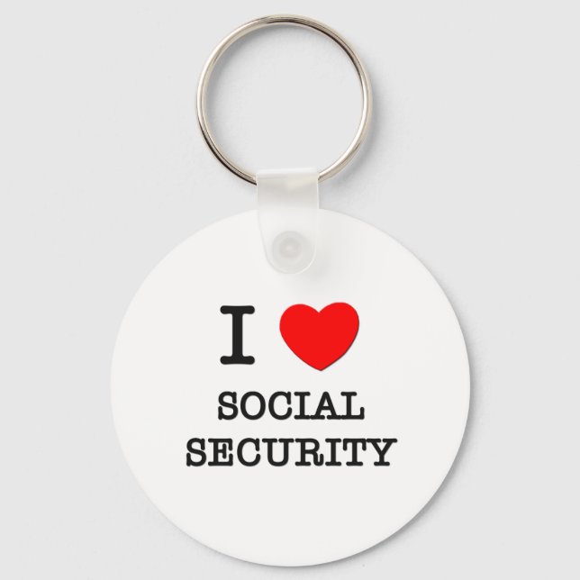 Chaveiro Eu Amo Segurança Social (Frente)