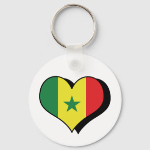 Chaveiro Eu Amo Senegal Pingente de Chave