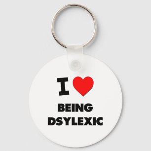 Chaveiro Eu amo ser Dsylexic
